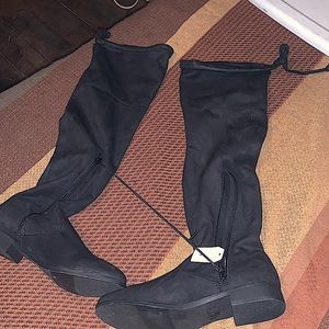 Black knee high boots